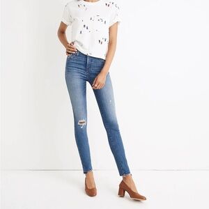 Madewell 10” high-rise skinny denim jeans
